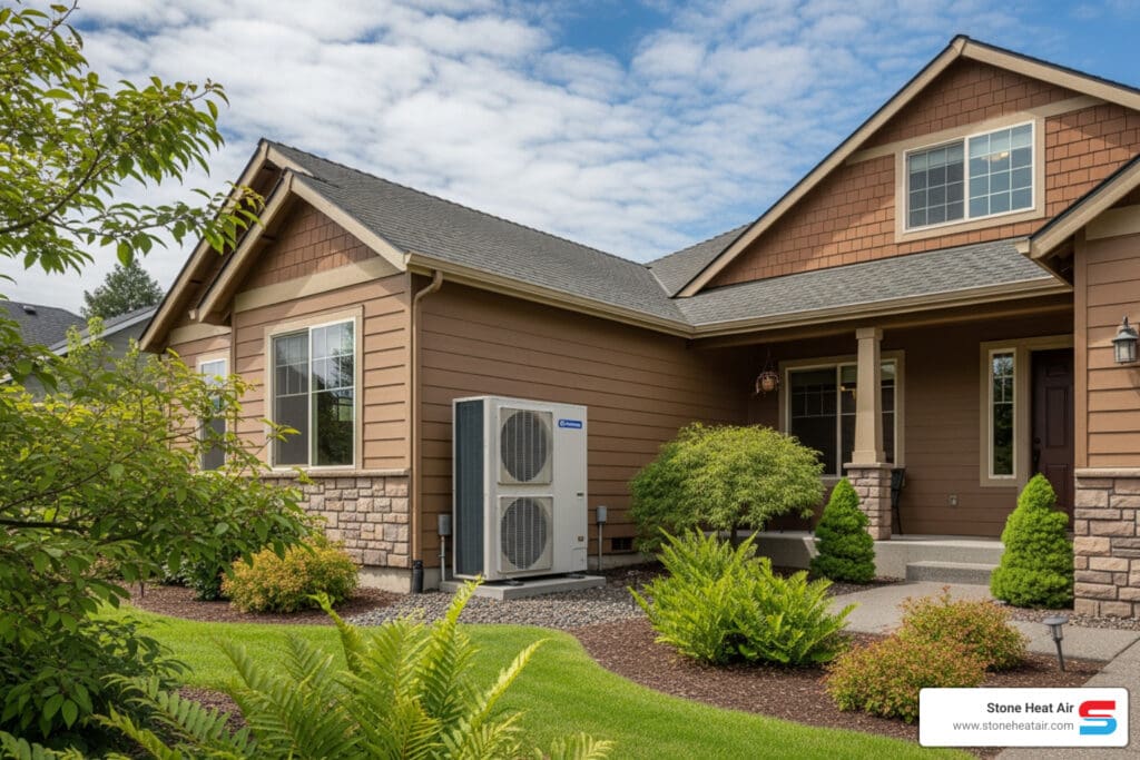 "What are the best companies for a new heat pump installation in Central Point?"